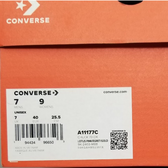 Converse Chuck 70 Oxfords Brand New Women's Size 9  Lotus Pink  A11177C  NWT - Picture 8 of 8